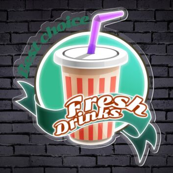 Best choice Fresh Drinks LED-Neonschild für Café Bar