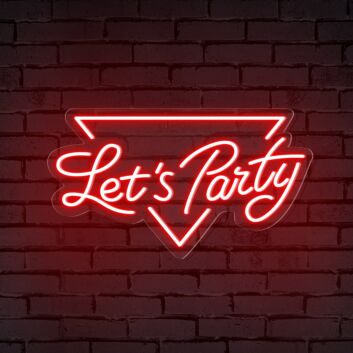 Let's Party LED-Neonschild Bar Club