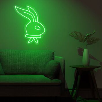 Hasenkopf mit Schleife LED-Neonschild Wohnzimmer Schlafzimmer