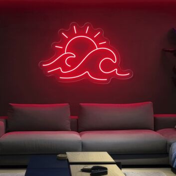 Sonne und Welle LED-Neonschild Wohnzimmer Home Office