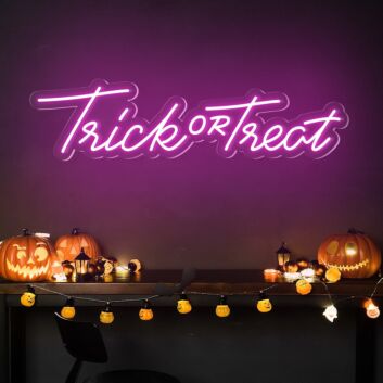Trick or Treat LED-Neonschild für Halloween Party