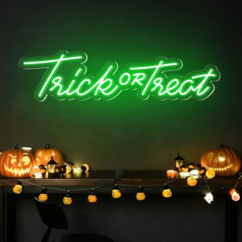 Trick or Treat LED-Neonschild für Halloween Party