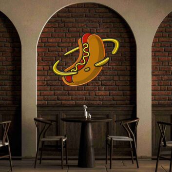 Hotdog LED-Neonschild für Restaurant und Imbiss