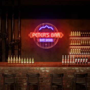 PETER'S BAR EST 2022 LED-Neonschild für Bar Club