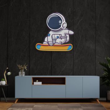 Astronaut auf Hoverboard LED-Neonschild Wohnzimmer Kinderzimmer
