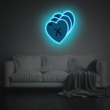 Emotionales Herz LED Neonschild mit modernem Design