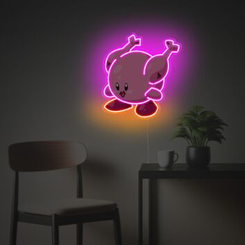 Süßes Cartoon LED-Neonschild mit UV-Druck Lustige Figur
