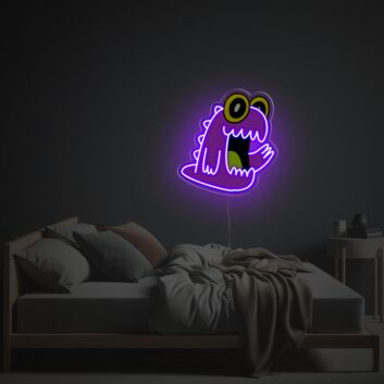 Cartoonmonster mit großen Augen LED-Neonschild Schlafzimmer Kinderzimmer