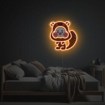 Niedliches LED Neonschild mit Tiger Motiv im Cartoon Stil