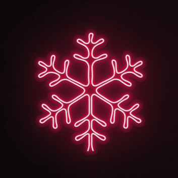 Schneeflocke LED-Neonschild Winterdekoration Wohnzimmer