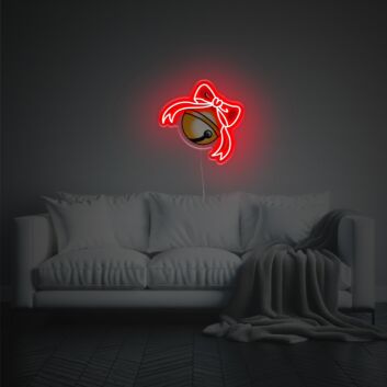 Weihnachtsglöckchen mit Schleife LED-Neonschild mit UV-Druck Wohnzimmer Weihnachten