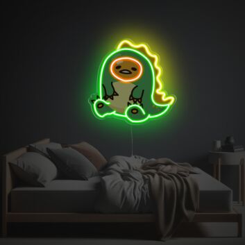 Süßes Dinosaurier LED-Neonschild mit UV-Druck im Cartoon Stil