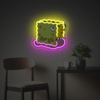 SpongeBob als Monster LED-Neonschild mit UV-Druck