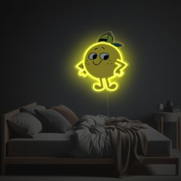 Niedliche Zitrone LED-Neonschild mit UV-Druck für fröhliche Raumdekoration
