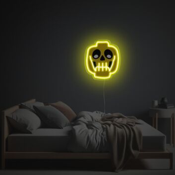 Cartoon Totenkopf LED Neon Wandlicht für moderne Raumdekoration