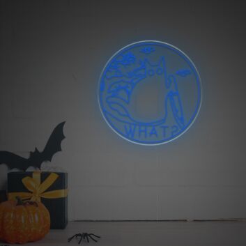 WHAT? LED-Neonschild für Halloween Wohnzimmer