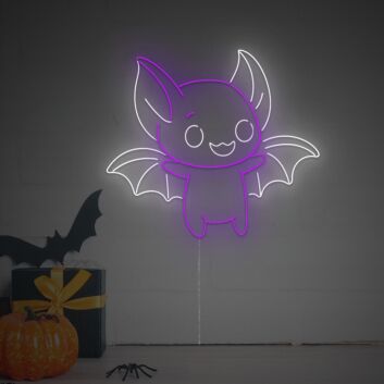 niedliche Fledermaus LED-Neonschild für Halloween und Kinderzimmer