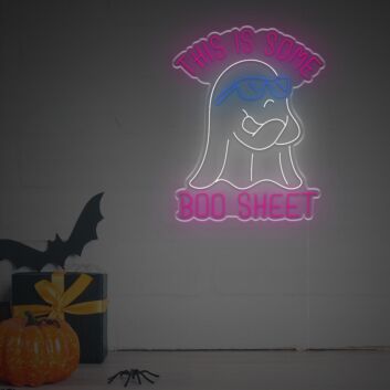 THIS IS SOME BOO SHEET LED-Neonschild für Halloween Party