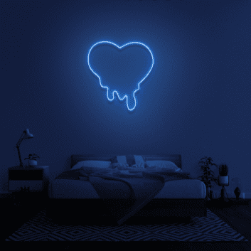 tropfendes Herz LED-Neonschild Schlafzimmer Wohnzimmer