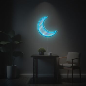 Halbmond LED-Neonschild für Wohnzimmer Schlafzimmer