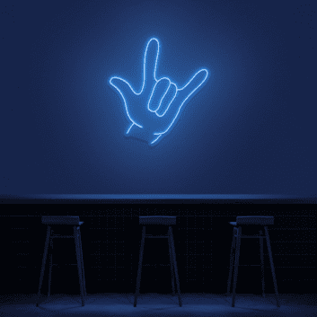Handsymbol für Ich liebe dich LED-Neonschild Bar Wohnzimmer