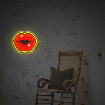 rote Lippen LED-Neonschild mit UV-Druck Wohnzimmer Schlafzimmer