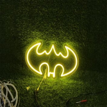 Fledermaus Symbol LED-Neonschild für Gamingzimmer und Bar