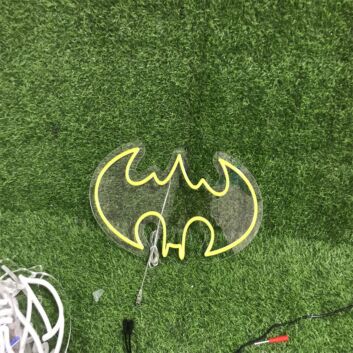 Fledermaus Symbol LED-Neonschild für Gamingzimmer und Bar