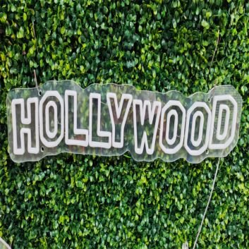 HOLLYWOOD LED-Neonschild für Wohnzimmer, Bar und Studio