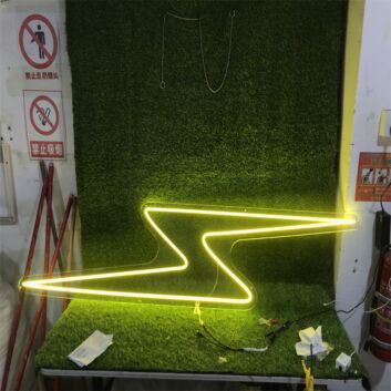 Brighten Up Your Bar, Store, or Special Event with the Yellow Flash Custom LED Neon Sign.