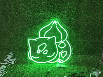 Fantasie-Kreatur mit Pflanzenspross LED-Neonschild Gamingzimmer