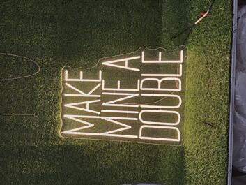 MAKE MINE A DOUBLE LED-Neonschild für Bar Club