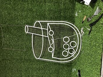 Bubble Tea Becher LED-Neonschild für Café und Takeaway