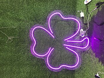 Brighten Up Your Space: Perfect for Weddings, Parties, and Chic Home Decor with Clover Purple Custom LED Neon Sign.