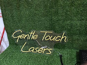 Gentle Touch Lasers LED-Neonschild für Kosmetikstudio und Laserklinik