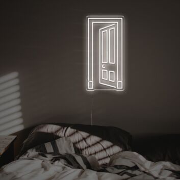 Offene Tür LED Neonschild minimalistisches Wandlicht für Schlafzimmer und Wohnzimmer