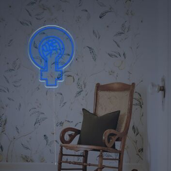 Empower your space: Female Sign With Fist LED Neon Sign for feminist decor, offices, and empowerment events.