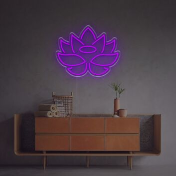 Lotusblume LED-Neonschild für Yoga und Wohnzimmer