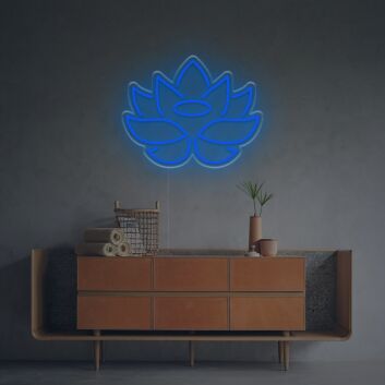 Lotusblume LED-Neonschild für Yoga und Wohnzimmer