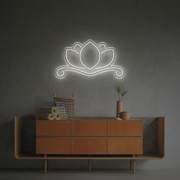 Lotus LED Neonschild minimalistisches Wandlicht für Yoga Raum und Wohnzimmer