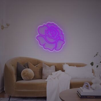 Rosen LED Neonschild elegante Wanddekoration für modernes Zuhause