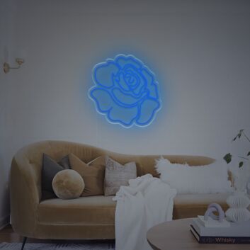 Rosen LED Neonschild elegante Wanddekoration für modernes Zuhause