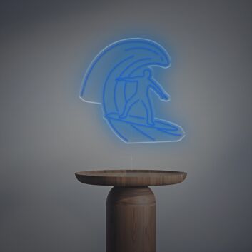 Surfer LED Neonschild moderne Wanddekoration mit Wellenmotiv