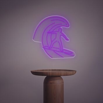Surfer LED Neonschild moderne Wanddekoration mit Wellenmotiv