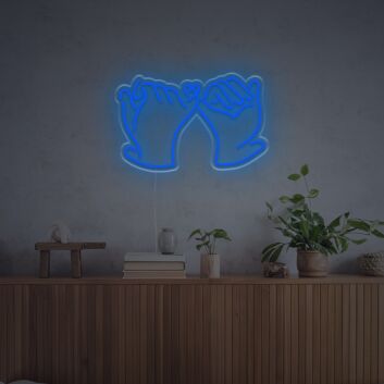 Brighten Your Special Moments: Pinky Promise LED Neon Sign for Weddings, Romantic Evenings, and Trendy Home Decor.