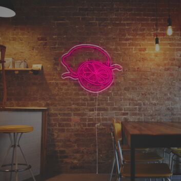 Brighten Up Your Bar, Kitchen, or Summer Event with the Sliced Lemon LED Neon Sign.