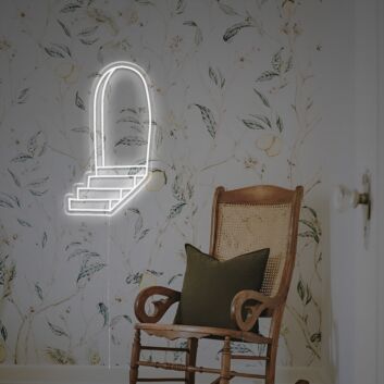 Treppen mit Bogenportal LED-Neonschild für Wohnzimmer Flur