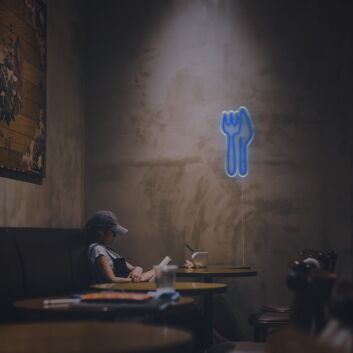 Besteck Symbol LED-Neonschild für Restaurant Café