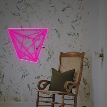 Brighten Up Your Space: Polygon LED Neon Sign - Perfect for Home Decor, Offices, Storefronts, Bars, and Weddings.