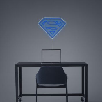 Brighten Up Your Game Room and Bar with the Iconic Superman Logo LED Neon Sign.